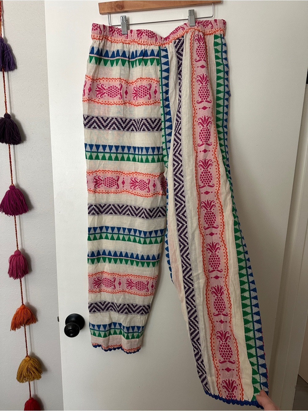 Farm Rip Boho Striped Multicolor Drawstring Pants - Picture 3 of 10